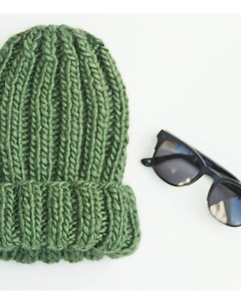 Czapka handmade leśna zieleń, Mademoiselle Patrini