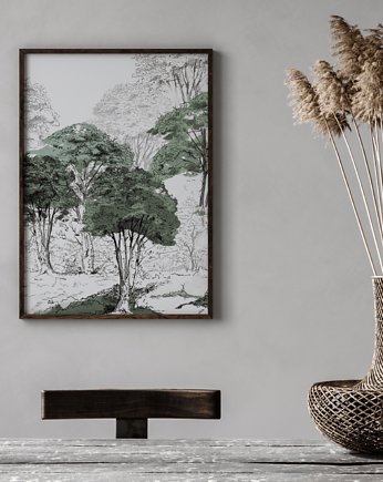 Plakat FOREST green sketch, LeChart