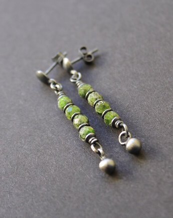 Kolczyki Wieże z diopsydem, fado