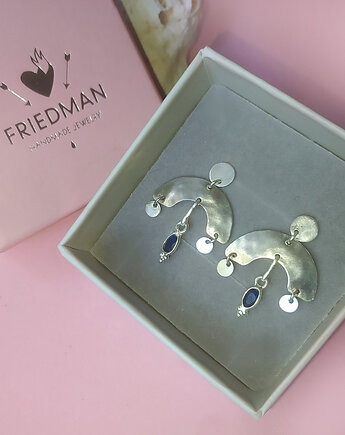 Kolczyki MEXICO - srebro 925, prawdziwe szafiry, Friedman Jewelry