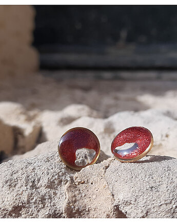 Burgundowe kolczyki Dolci, Figa handmade accessories