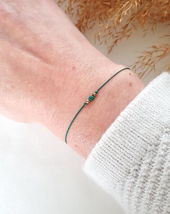 Bransoletka z malachitem, LEI handmade 