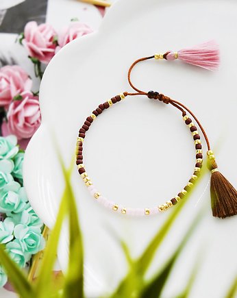 Bransoletka na sznurku z chwostami Minimal, Ilovehandmade