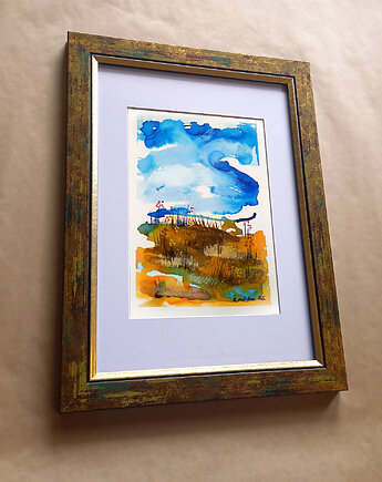 Pejzaż 83 - akwarela 16x24 cm, Katarzyna Radzka