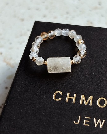 Pierścionek elastyczny Cytryn, Chmolowska Jewellery