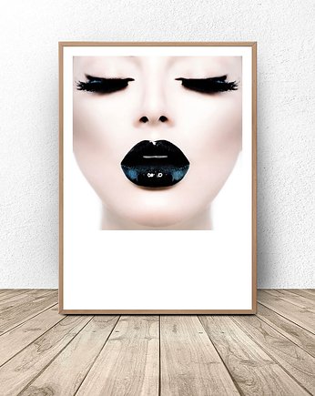 Plakat glamour "Black lips" 50x70 (500mm x 700 mm), scandiposter