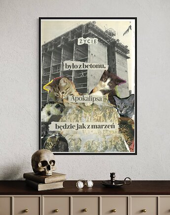 Plakat z kolażu analogowego, GrzywArt