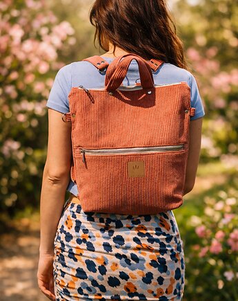 Torba plecak 2w1 sztruksowy Koral, sabi tatka