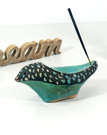 Stojak na kadzidełka - ceramiczny ptak, 10FingersArt