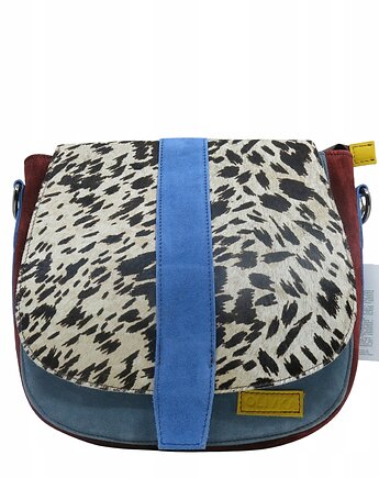 Torebka damska klasyczna zamszowa ze skrawków regulowany pasek eko OLIVKA, Olivka Warsaw