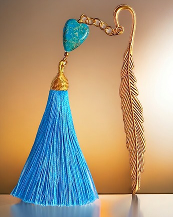 Zakładka PREMIUM : serce : jaspis cesarski : turkus, kaktusia