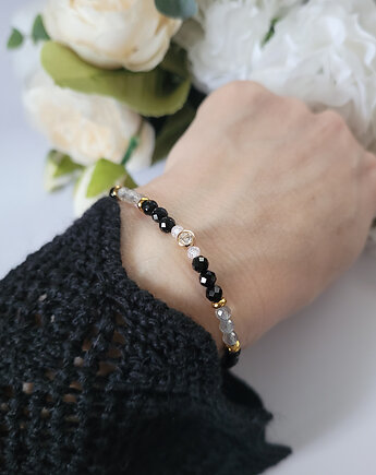 OCHRONA i wytrwałość- delikatna bransoletka z Turmalinem, Seylla pracownia