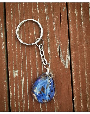 Breloczek z płatkami chabrów, Figa handmade accessories