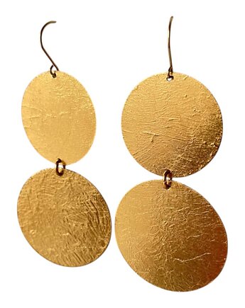 Długie złocone kolczyki koła, Artseko