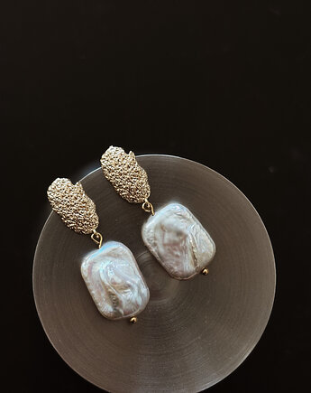 Kolczyki pozłacane z Perłami, Chmolowska Jewellery