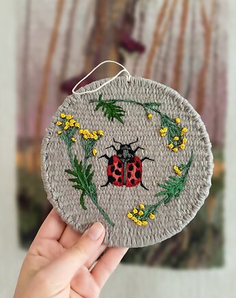 Makatka z biedronką i wrotyczem, Splot tapestry