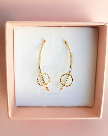 Komplet kolczyk- nausznica Koło Gold pozłacane srebro