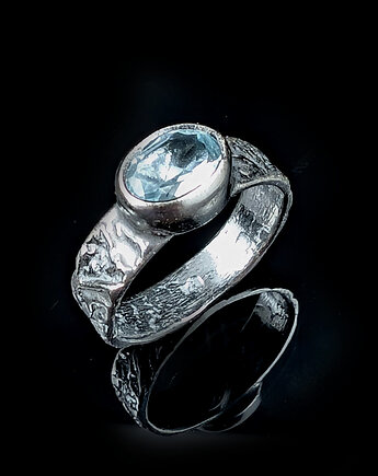 Pierścionek light blue topaz, Pracownia Neores