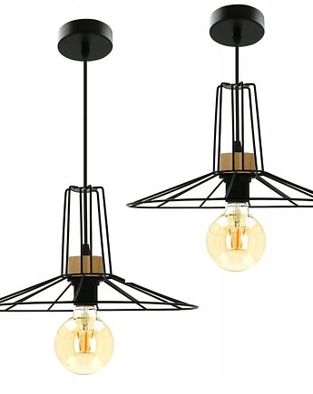 STYLOWA LAMPA WISZĄCA SUFITOWA DO SALONU JADALNI KLOSZ DRUT LOFT E27, Fabryka Lamp