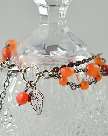 Karneol w srebrze - bransoletka, Sunflower Kornelia Kubinowska