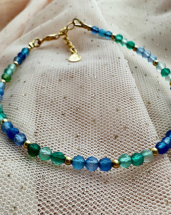 Niebiesko- zielona Bransoletka Agaty, Anemon Atelier