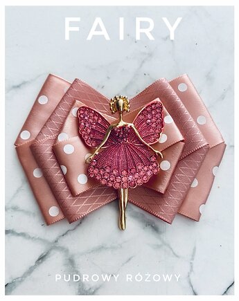 Brosza z Kolekcji FAIRY z cudowną Wróżką z kryształków   New, Pudrowy Różowy