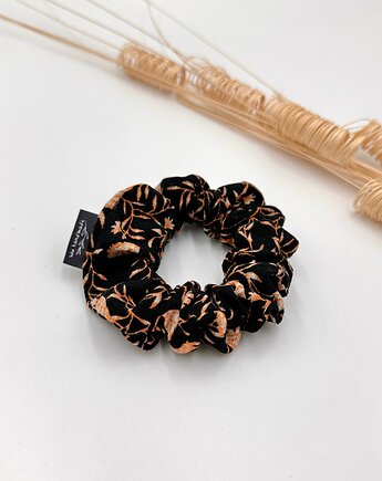 Scrunchie/frotka Jesienne kwiaty Slim, wu handmade