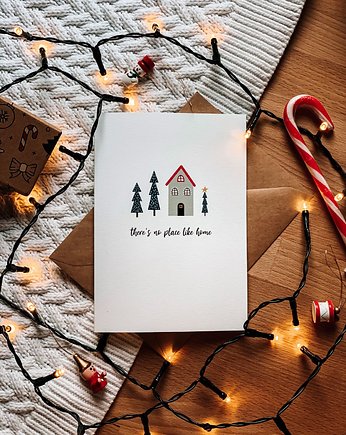 Kartka świąteczna z rodzinnym domem, OKAZJE - Prezent na Komunie