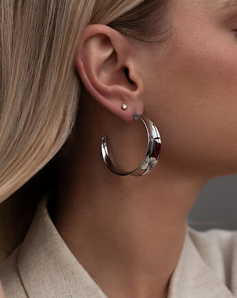 Srebrne modne kolczyki ze stali szlachetnej, Paraiso