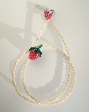 Naszyjnik - fragola rossa, LIMONI E FIORI