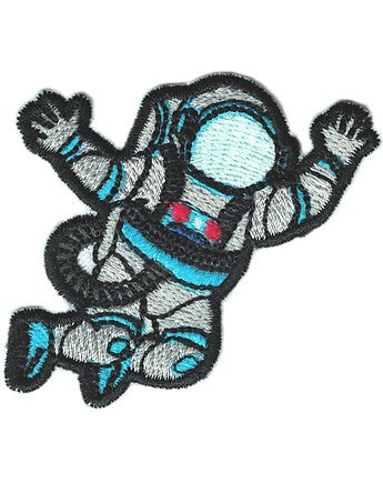 Naszywka naprasowanka ASTRONAUTA termoprzylepna haft dla dzieci 6x5,3cm, Wyszywane