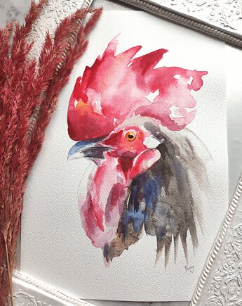 Akwarela kura, Wiktoria Borys Art