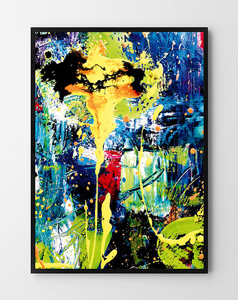 Plakat Abstrakcja malarska Fluo, HOG STUDIO