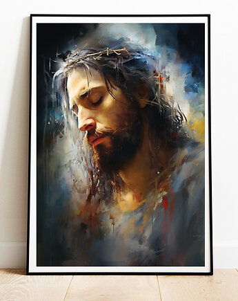 Plakat Jezus Z Koroną Cierniową, Plakat Na Ścianę MS-PLAK-0042, Magnetyczne Studio