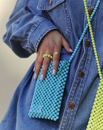 GIGI Turquoise torebka na telefon z koralików, OSOBY - Prezent dla mamy