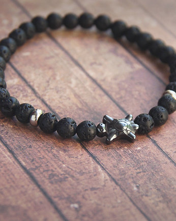 Męska bransoletka ::  ŻÓŁWIK & lawa, kaktusia