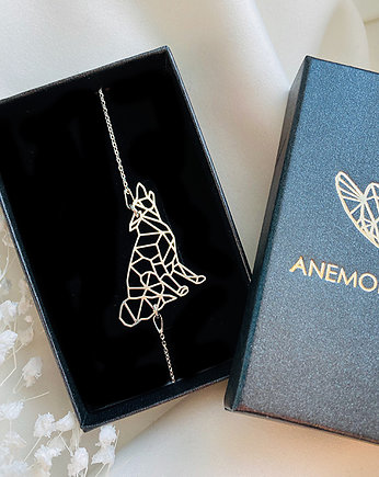 BRANSOLETKA wilk srebro 925 , wilczek, Anemon Atelier