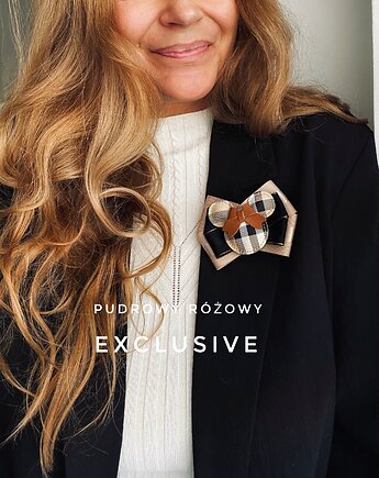 Artystyczna Brosza z Dużą Myszką ! Pop Art  1 szt, Pudrowy Różowy