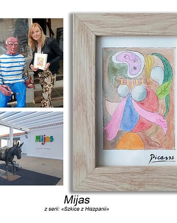 Obraz ręcznie malowany +rama kopia Picasso Hiszpania, Galeria Alma