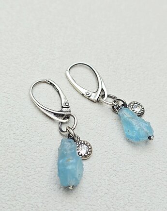 Kolczyki srebrne Błękitne Cumulusy, ILEA