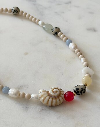 Choker Seashell, Pebble and Pearl