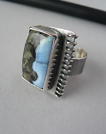 Pierścionek - opal niebieski-, Emilia Woźniak