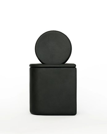 Sunset Graphite Black - pojemnik z czarnej porcelany, Kyuka Design