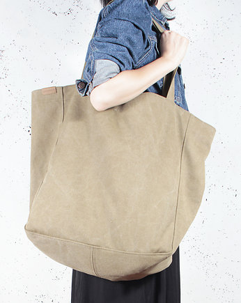 Big Lazy bag torba khaki / zieleń na zamek, hairoo