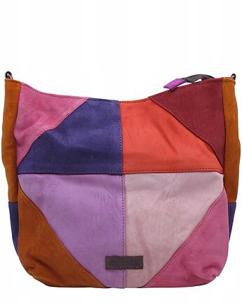 Torebka damska pojemna zamszowa na ramię kolorowa oryginalna OLIVKA, Olivka Warsaw