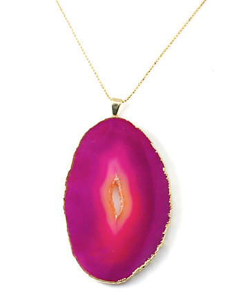 Colare Plaster Geody Agatu złoto, Brazi Druse Jewelry