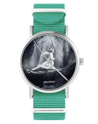 Zegarek - Magiczny las - turkusowy, nylonowy, yenoo