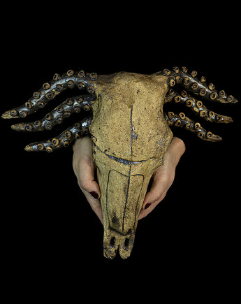 Rzeźba ceramiczna "Golden Octopus", poLEPIONE