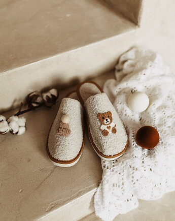 Kapcie damskie na prezent "Zimowy Miś", Apollie&co