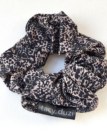 Gumka scrunchie " panterka brąz ", tacy duzi